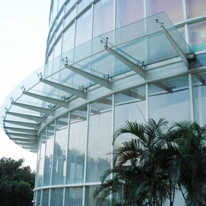 濟寧點式玻璃雨棚